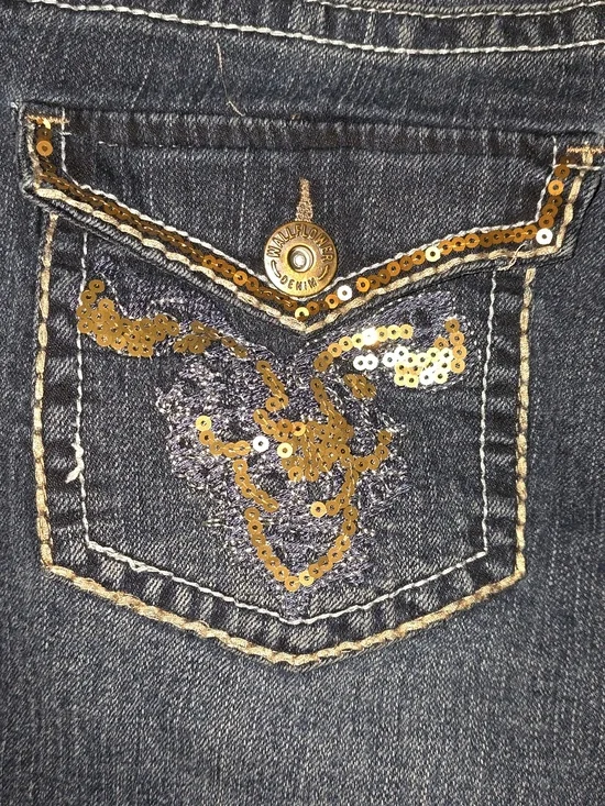 Wallflower Womens Dark Wash Denim Jeans With Squence Size 18 - Picture 6 of 8